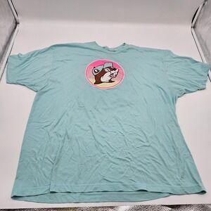 Buc CEES T Shirt Beach Graphic Print Light Blue 3XL Cotton Polyester